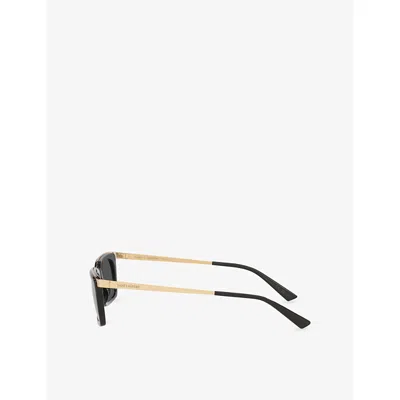 Saint Laurent Womens Black Sl 766 Rectangle-frame Acetate Sunglasses In Black