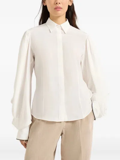 Brunello Cucinelli Long-sleeved Shirt In White
