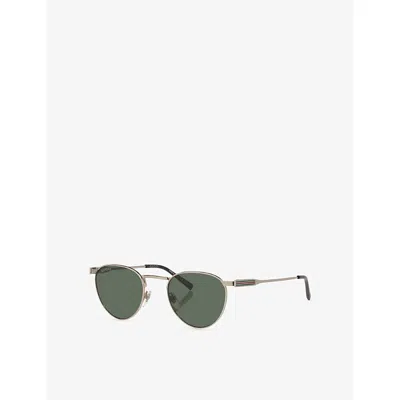 Gucci Womens Silver Gg1875s Oval-frame Metal Sunglasses In Silver