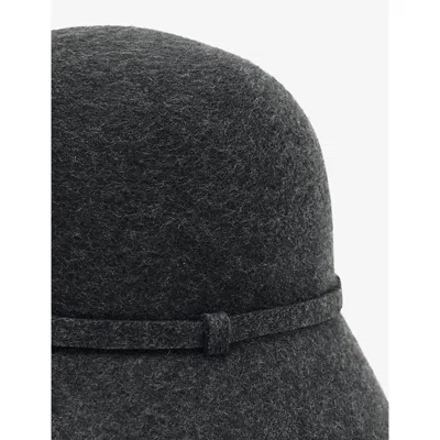 Reiss Womens Grey Felicity Felted-wool Bucket Hat In Gray