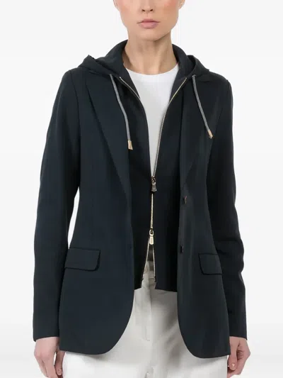 Eleventy Detachable-hood Jacket In Animal Print