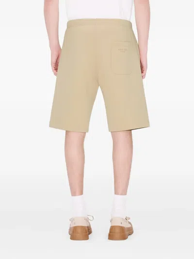 Kenzo Embroidered Pocket Track Shorts In Neutral