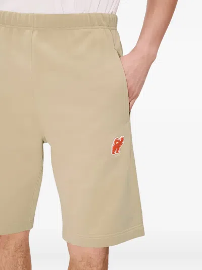 Kenzo Embroidered Pocket Track Shorts In Neutral