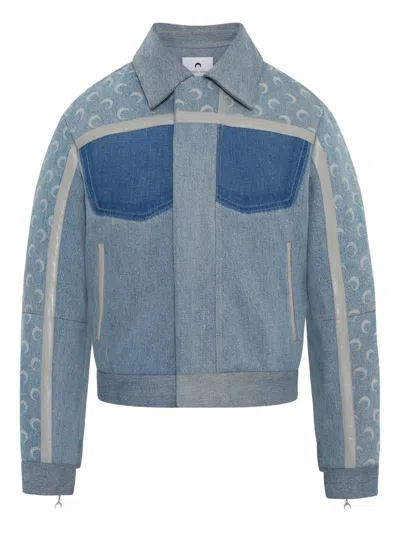 Marine Serre Moon-print Panelled Jacket In Multi
