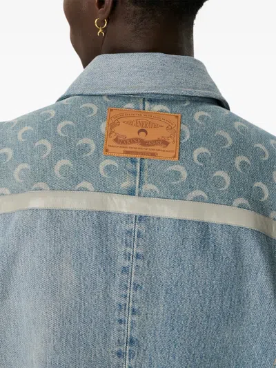 Marine Serre Moon-print Panelled Jacket In Multi