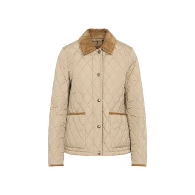 Burberry Doreset Diamond-quilted Jacket In Multi