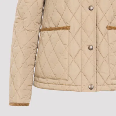 Burberry Doreset Diamond-quilted Jacket In Multi