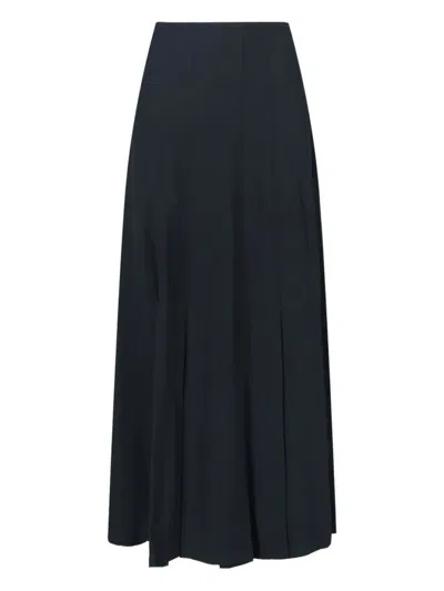 Aspesi Classic Black Skirt With Silhouette In Blue