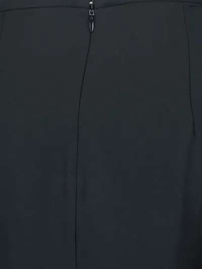 Aspesi Classic Black Skirt With Silhouette In Blue