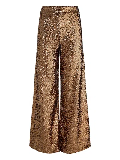 Alice And Olivia Athena Sequinned Palazzo Pants In Multi