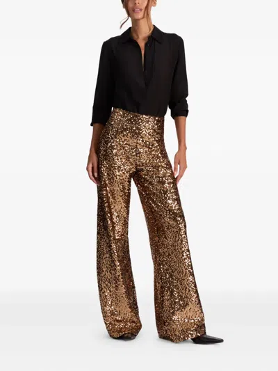 Alice And Olivia Athena Sequinned Palazzo Pants In Multi