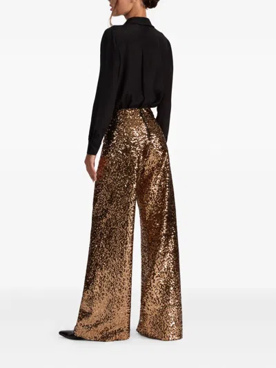 Alice And Olivia Athena Sequinned Palazzo Pants In Multi