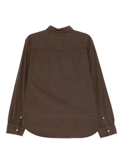 Officine Generale Benoit Shirt In Brown
