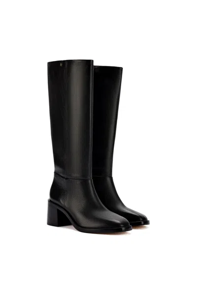 Larroude Ricky Boot Black Leather In Multi