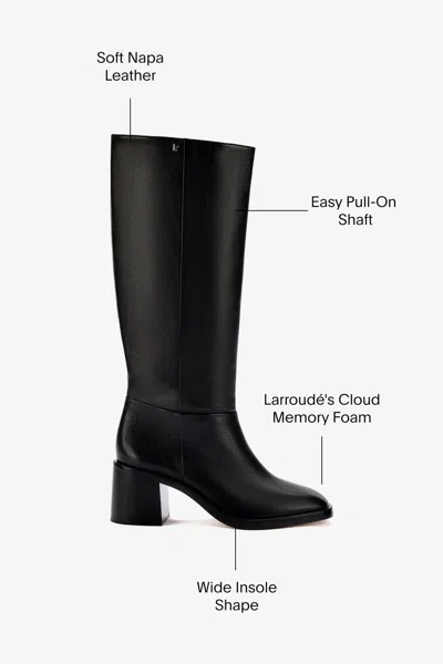 Larroude Ricky Boot Black Leather In Multi