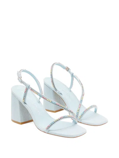 Stuart Weitzman 85mm Soiree Crystal Square-toe Sandal In Multi
