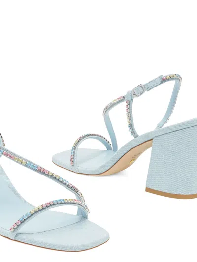 Stuart Weitzman 85mm Soiree Crystal Square-toe Sandal In Multi
