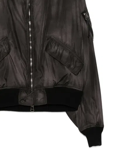 The Viridi-anne Zip-up Bomber Jacket In Black
