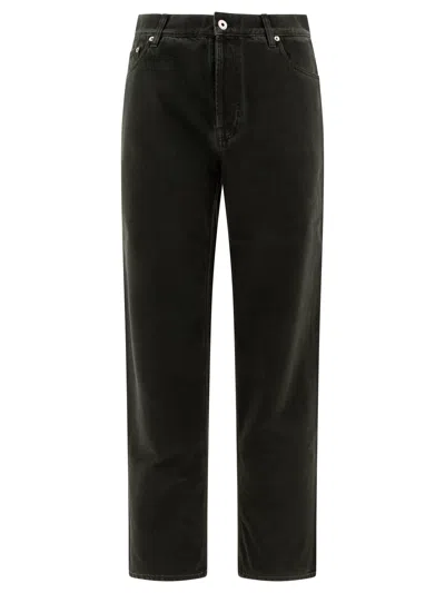 Burberry Denim Trousers With Pockets And Loops In Black