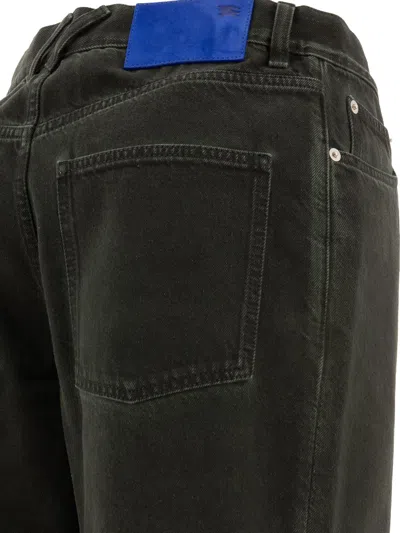 Burberry Denim Trousers With Pockets And Loops In Black