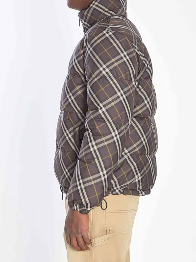Burberry Men Reversible Check Puffer Jacket In Animal Print