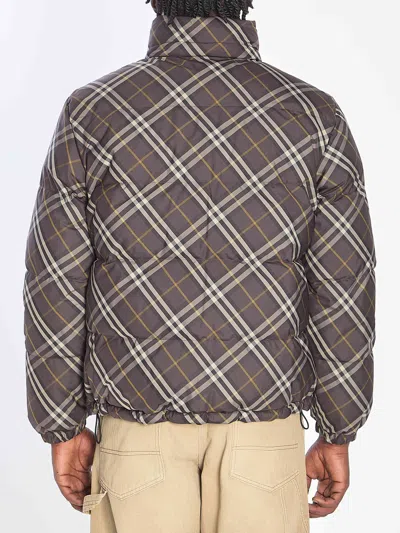 Burberry Men Reversible Check Puffer Jacket In Animal Print