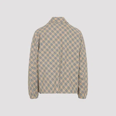 Burberry Slindon Check Jacket Men In Neutral
