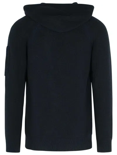 C.p. Company Black Wool Blend Sweater Men In Black