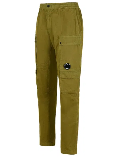 C.p. Company Utility Trousers With Cargo And Pockets In Green