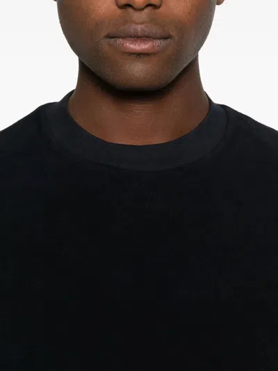 C.p. Company Men Knitwear Crew Neck In Merino Wool Felted In Blue