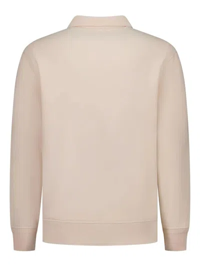 C.p. Company Sweatshirts Polo Collar In Diagonal Raised Fleece Clothing In Pink