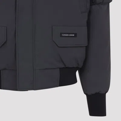 Canada Goose Granite Grey Chilliwack Bomber Jacket With Attached Hood In Gray