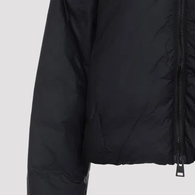 Canada Goose Cropped Black Polyamide Jacket With Quilted Design In Black