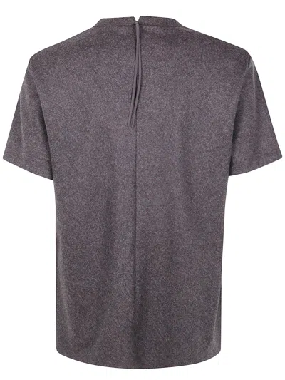 Carven High-neck Brown Virgin Wool T-shirt In Black