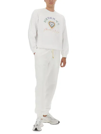 Casablanca Men Sweatshirt With Logo In White