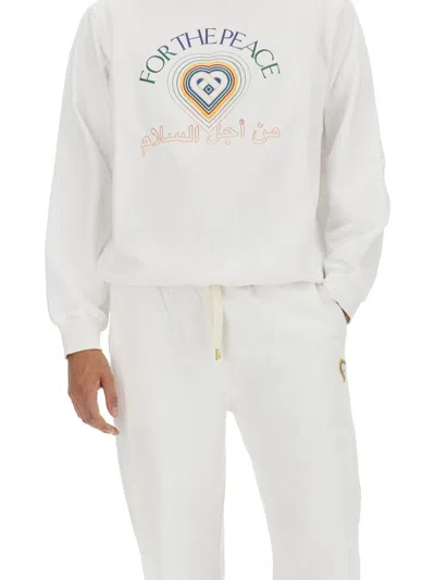 Casablanca Men Sweatshirt With Logo In White