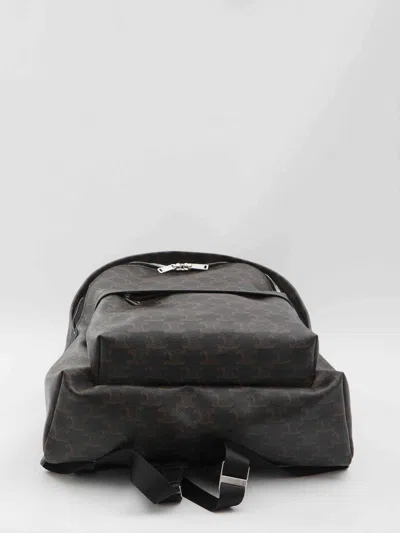 Celine Men Triomphe Canvas Backpack In Black