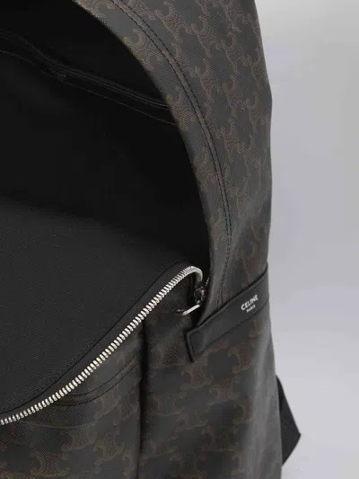 Celine Men Triomphe Canvas Backpack In Black