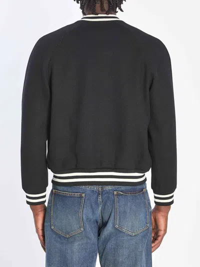 Celine Men Triomphe Teddy Lined Jacket In Black