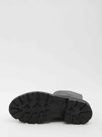 Celine Chunky Sole Round Toe Zipped Boot In Black