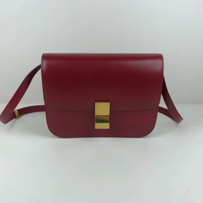 Celine Women Pre-loved Bag Very Good Condition In Burgundy