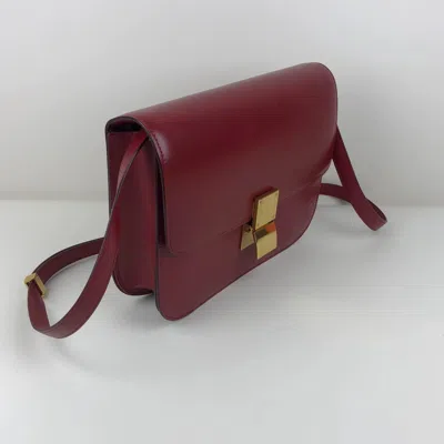 Celine Women Pre-loved Bag Very Good Condition In Burgundy