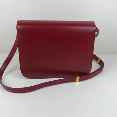 Celine Women Pre-loved Bag Very Good Condition In Burgundy
