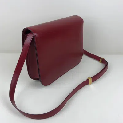 Celine Women Pre-loved Bag Very Good Condition In Burgundy