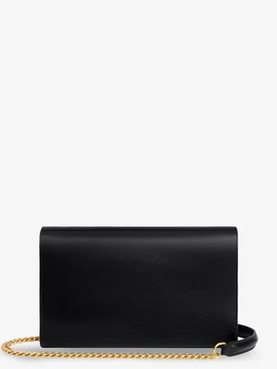 Celine Envelope Wallet On Chain In Shiny Calfskin In Black