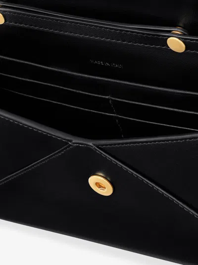 Celine Envelope Wallet On Chain In Shiny Calfskin In Black