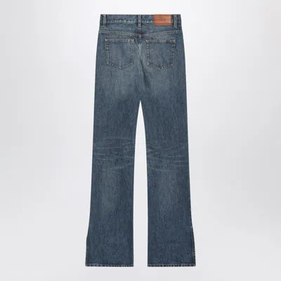Chloé Logo Patch Washed Jeans In Blue