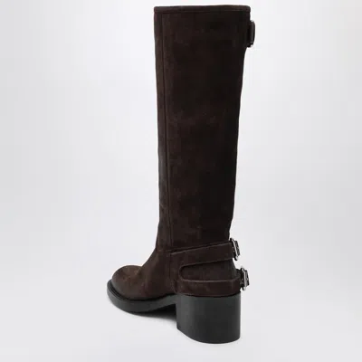 Chloé Brown Dakota Biker Boots Women In Animal Print