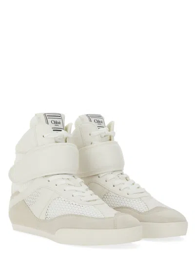 Chloé Mesh And Suede Kick High-top Sneakers In Animal Print