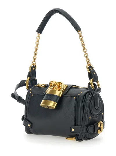 Chloé Black Leather Small Paddington Shoulder Bag